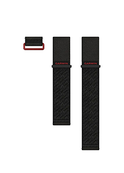 Quick Release Siyah ComfortFit Naylon 24 mm Akıllı Saat Kordon