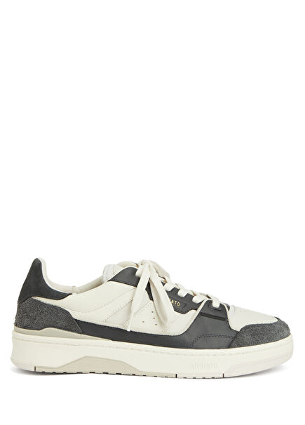 Bej Siyah Erkek Deri Sneaker