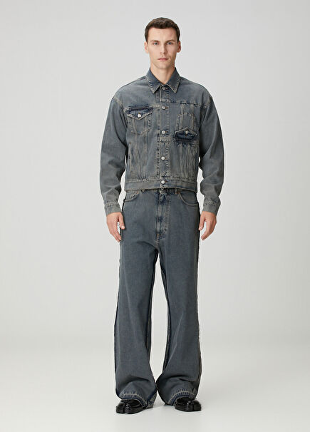 Açık Gri Jean Pantolon