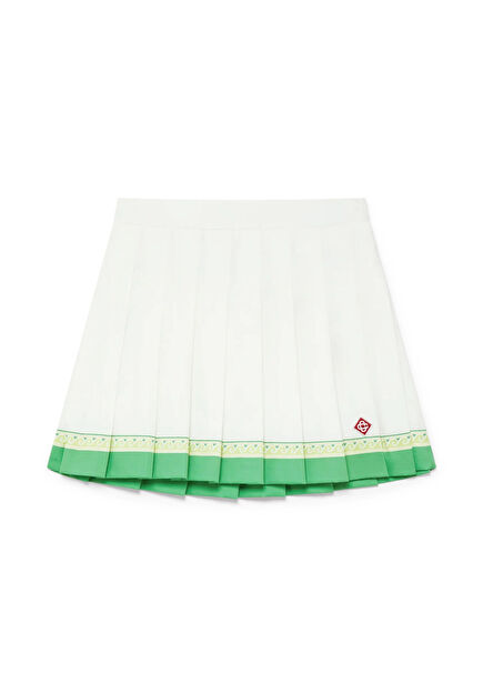 Multicolor Colorful Pleated Girl's Skirt