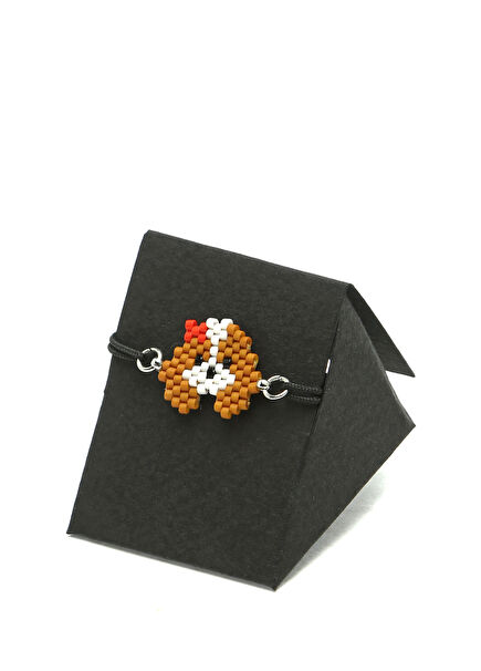 Brown Dog Detailed Girl's Miyuki Bracelet