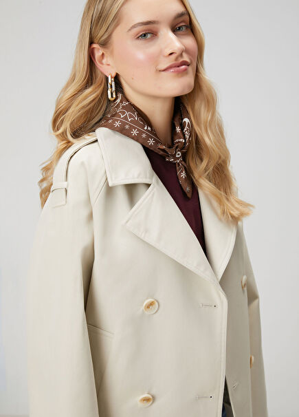 Brown Paisley Silk Scarf