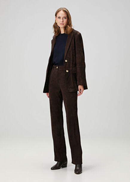 Kahverengi Süet Pantolon