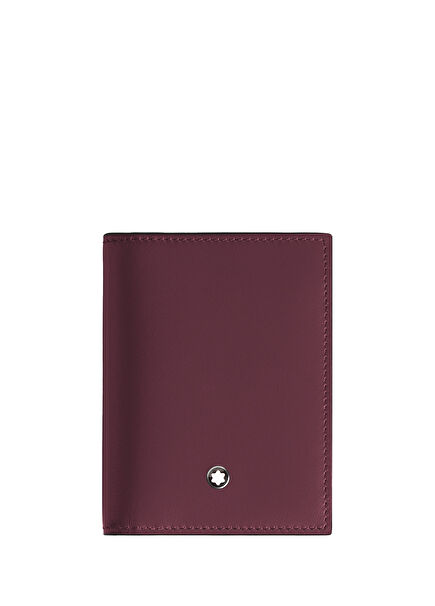Burgundy Men's Leather Card Holder