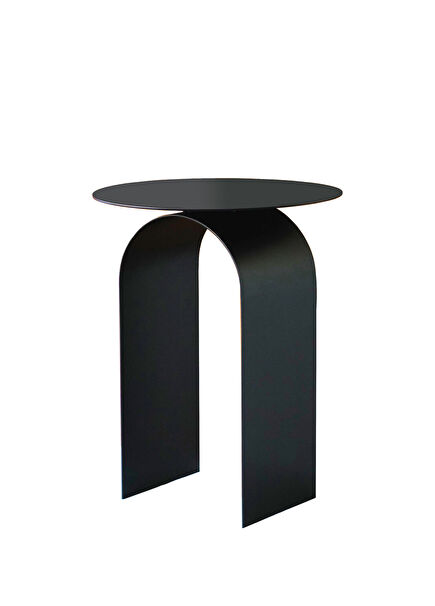 Curve No.3 Matte Black Metal Side Table