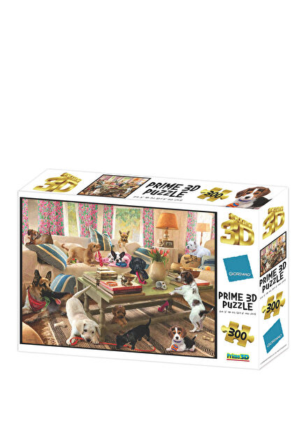 Giordano Köpekler Oturma Odasında 300 Parça 3D Puzzle