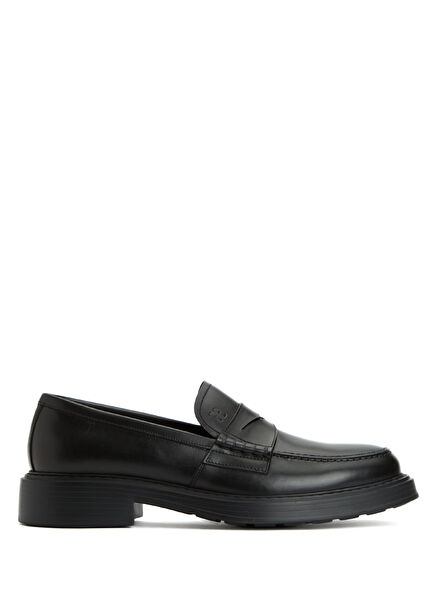 Black Men's Leather Loafer