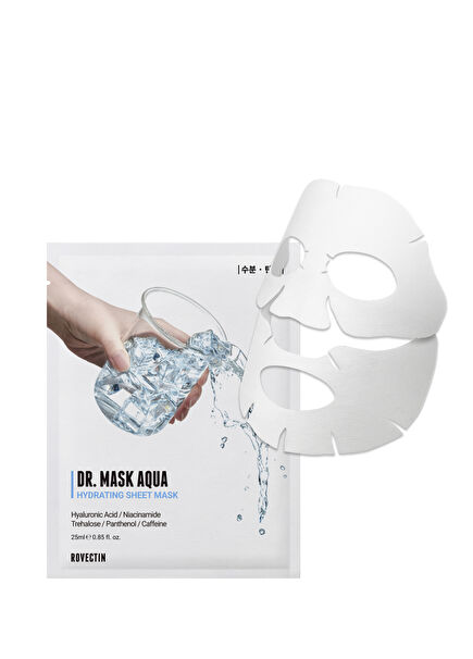 Dr. Mask Aqua 7 farklı Hyaluronik Asit ve Pantenollü Nemlendirici Yüz Maskesi 25 ml