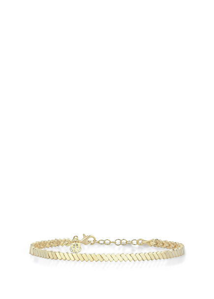 Tiger Charm Serial 14K Gold Plated 925Sterling Silver Men's Bracelet