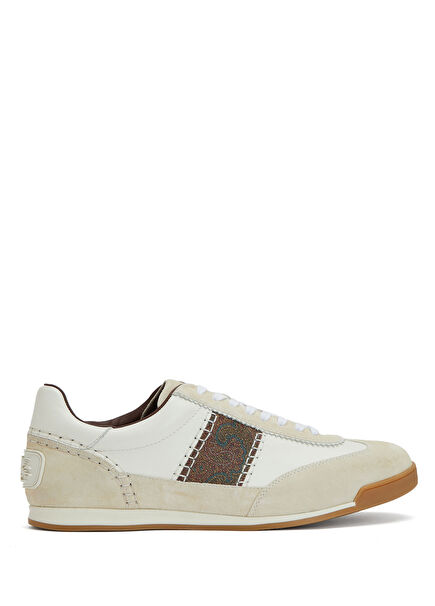 Krem Erkek Deri Sneaker