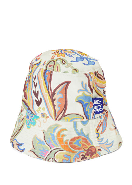 Beyaz Desenli Kadın Şapka