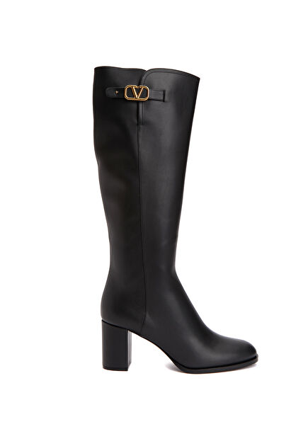 VLogo Black Women's Leather Boots
