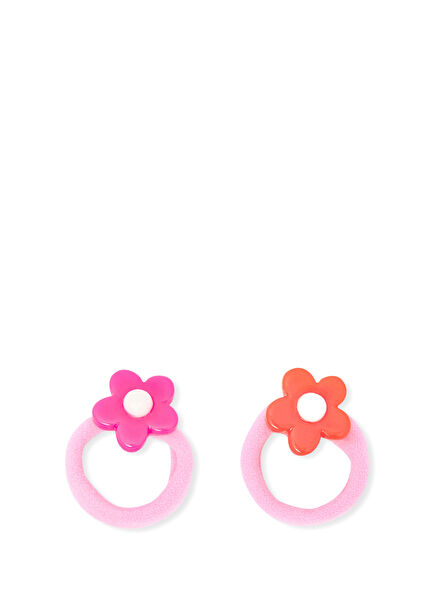 Floral Patterned 2-Pack Baby Girl Rubber Buckle