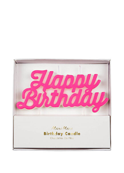 Happy Birthday Pink Candle