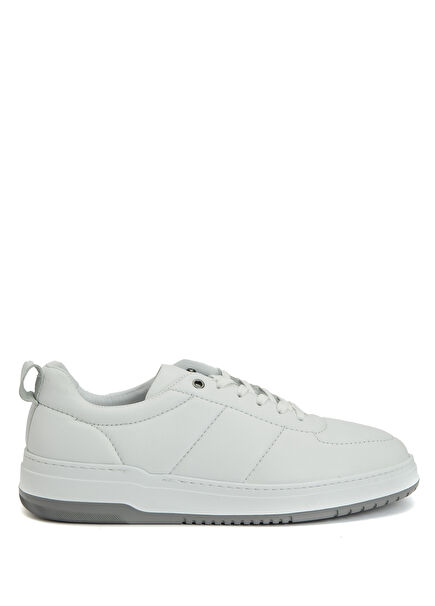 White Men's Leather Sneakers