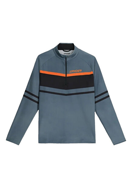 Legacy Mavi Yarım Fermuarlı Uzun Kollu Erkek Termal Spor T-shirt