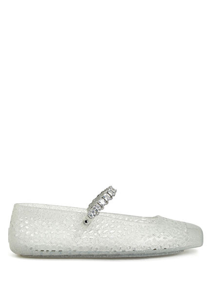 The Jelly Glitter Textured Ballet Flats