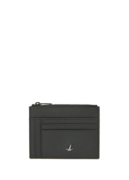 Black Men's Leather Card Holder