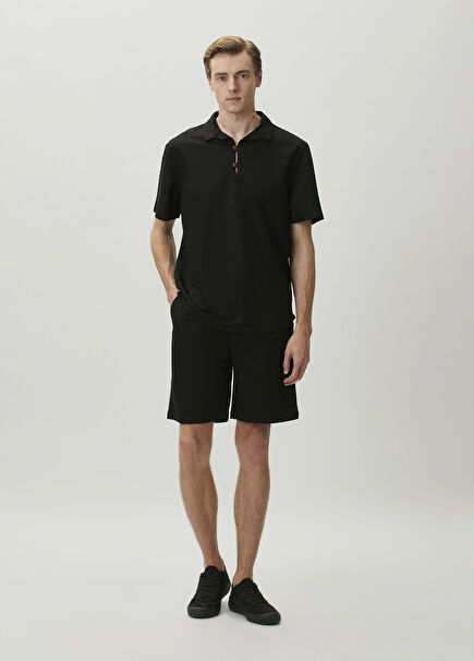 Leo Black Waist Cord Shorts