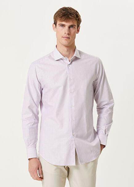 Purple Pinstripe Shirt