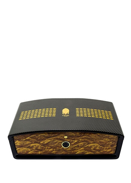Special Edition Carbon Fiber Fingerprint Humidor Black 80's Cigar Box