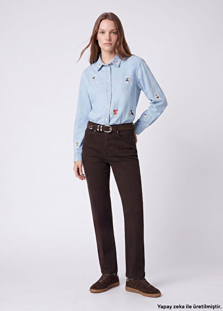 Plum Straight Leg Jeans