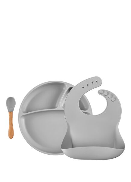 Blw Powder Grey Silikon Beslenme Seti 