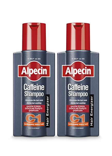 C1 Kafeinli Dökülme Karşıtı 2'li Şampuan Seti 2 x 250 ml