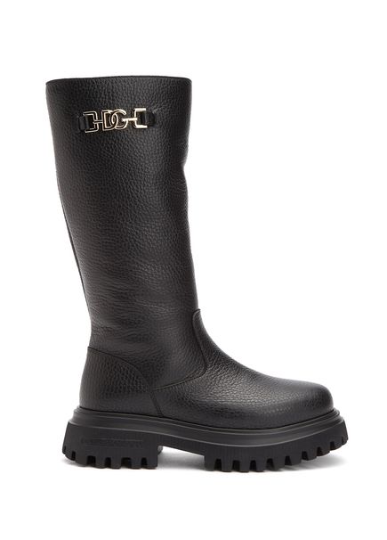 Black Girls Leather Boots