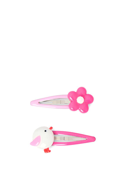 Baby Girl 2-Piece Clip Clasp with Motif