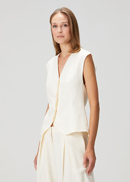 Cream Organic Cotton Vest