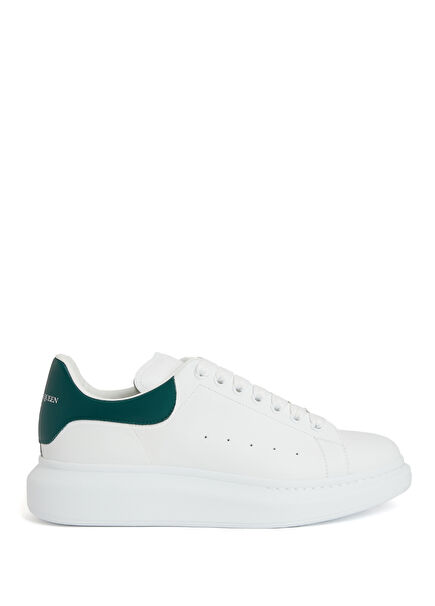 Oversized Beyaz Yeşil Erkek Deri Sneaker
