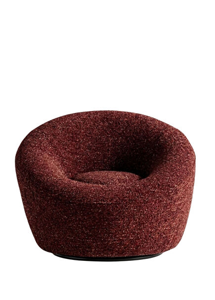 Gustav Burgundy Swivel Leg Armchair