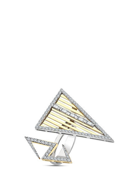 Diamonds Galore Deco Kadın Altın Yüzük