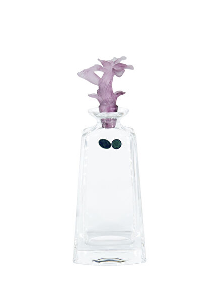 Silhouette of Iris Lilac Crystal Glass Carafe