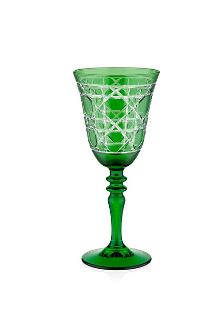 Gloria Green Glass Goblet