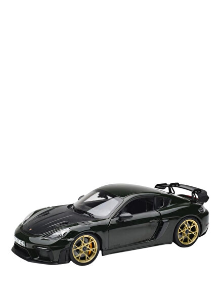 1:18 2023 Porsche Cayman GT4 RS with Weissachpackage Brewster Dark Green Model Araba