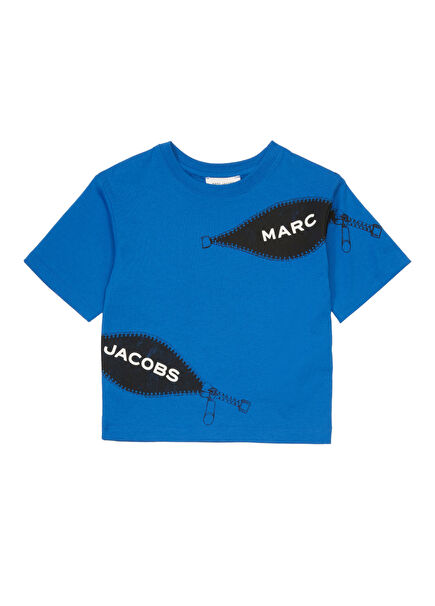 Mavi Logo Baskılı Erkek Çocuk T-shirt