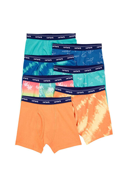 Renkli Erkek Çocuk 7'li Külot Seti