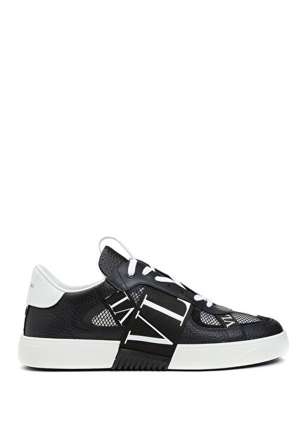 VL7N Siyah Beyaz Erkek Deri Sneaker