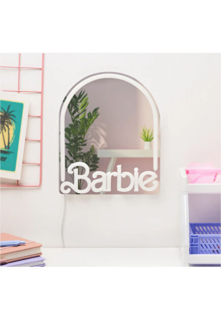 Barbie Duvara Monte Edilebilir LED Neon Ayna