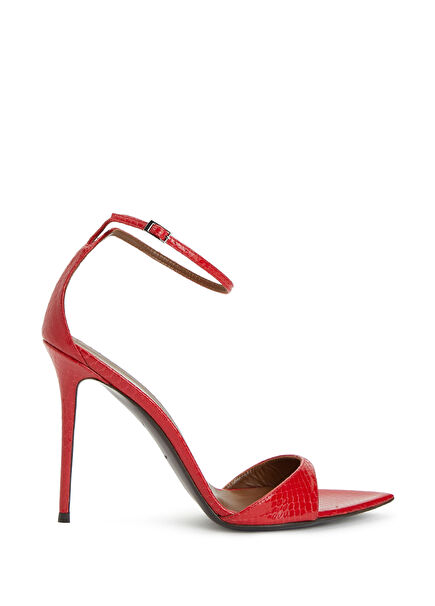 Red Women's Leather Sandals