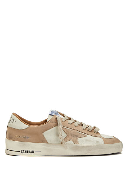 Stardan Bej Krem Erkek Deri Sneaker