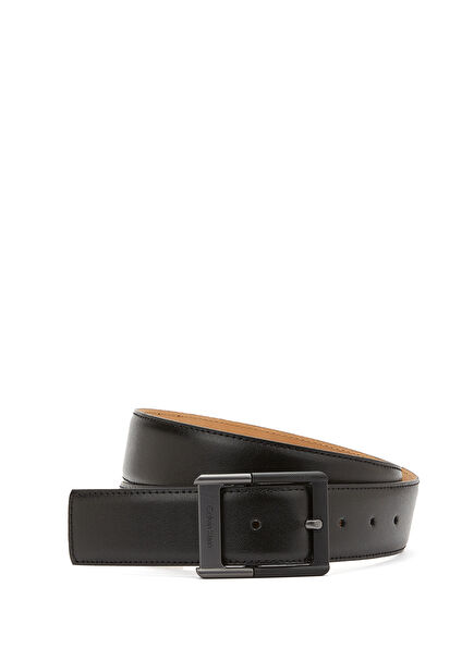 Black Men's Leather Belt