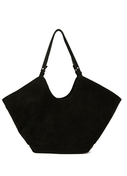 Dalia Black Women's Leather Shopping Bag