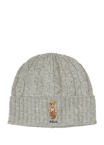 Gri Saç Örgülü Erkek Yün Bere