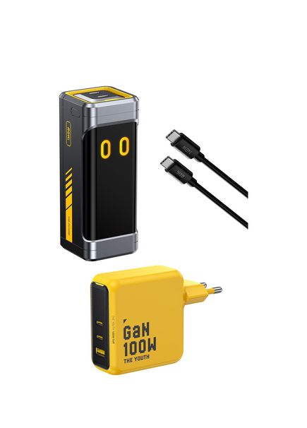 Starship 10,000 mAh 210W Powerbank Youth 3-Port 100W Charging Adapter