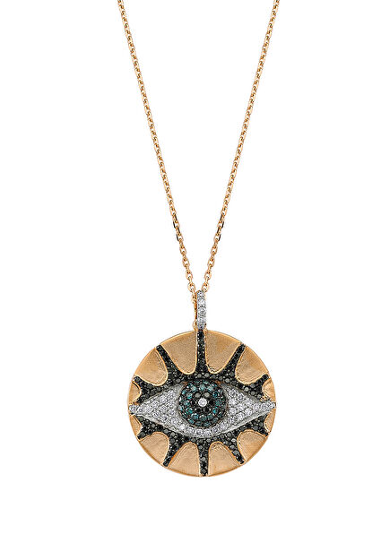 Eye Light Diamond Women's Gold Necklace