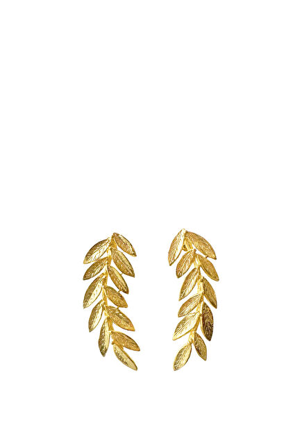 Daphne Bronz Üzeri 22 Ayar Altın Kaplama Kadın Küpe