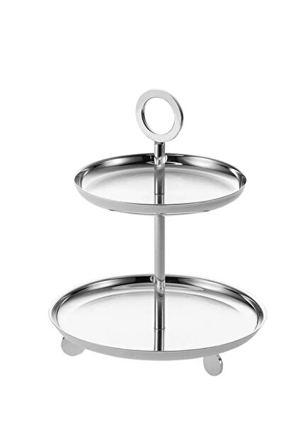 Venezia Silver Plated 2-Tier Stand